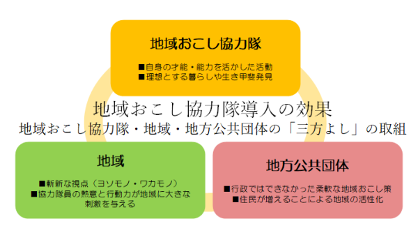 地域おこし協力隊導入の効果の図